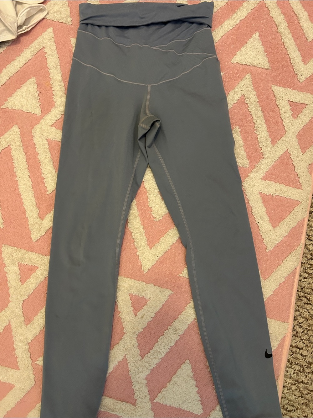 Blue Fold Over Nike Leggings